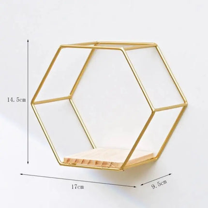 Zeshoekige Wandplank - Scandinavische Stijl