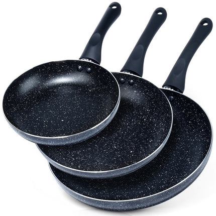 Set van 3 pannen - Zwart