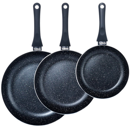 Set van 3 pannen - Zwart