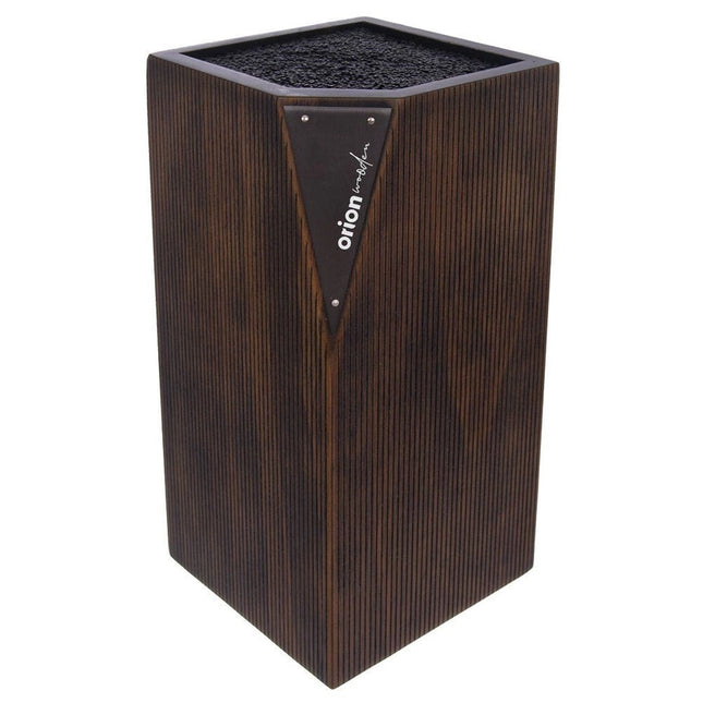 Universeel Messenblok Donker Hout met Uitneembare Borstel