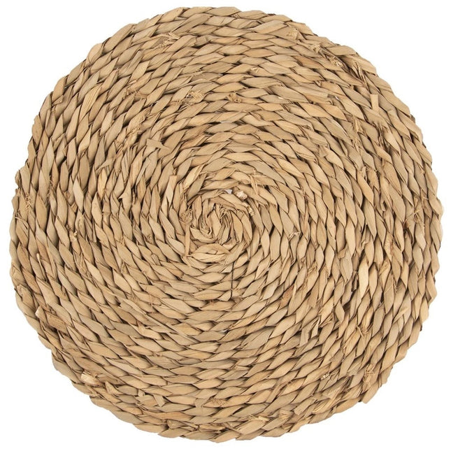 Waterhyacint Placemat Rond Ø35 cm – Natuurlijke Tafelonderlegger 1STK